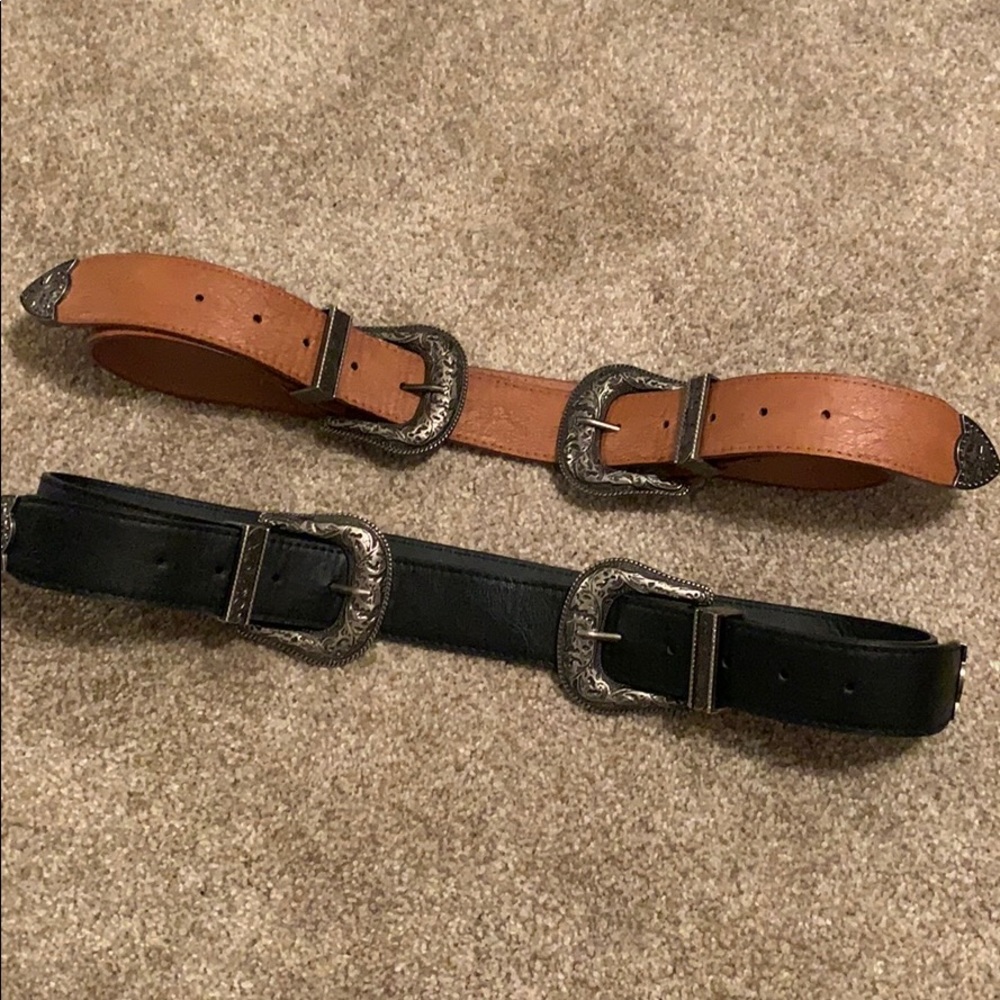 Set of 2 western belts